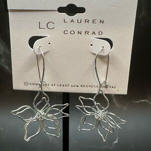LC Lauren Conrad Silver Starburst Earrings